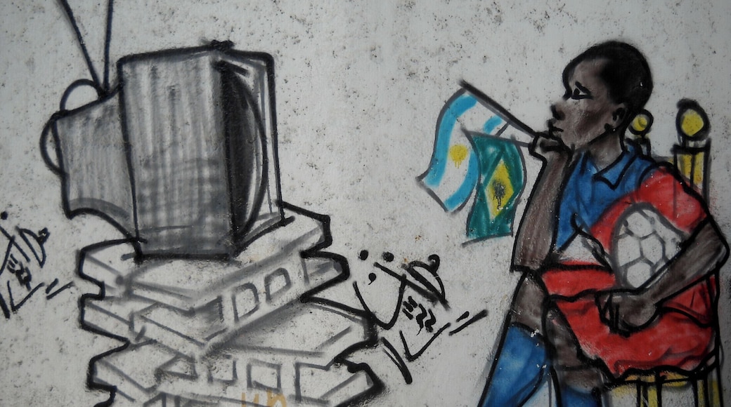 More street art by Jerry. World Cup Fever!