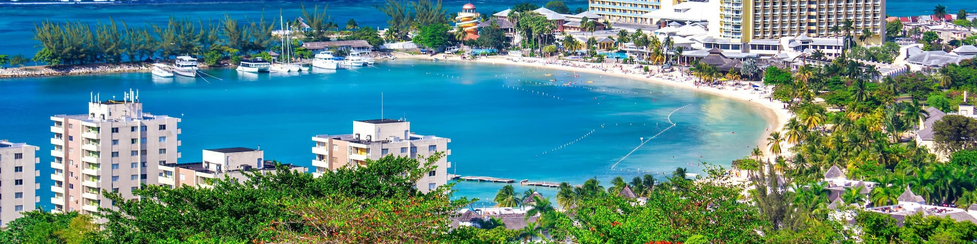 Aerial view of Ocho Rios, Jamaica