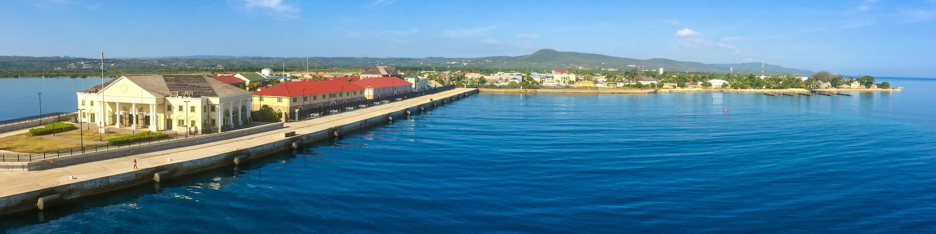 Panorama of port in Falmouth, Jamaica