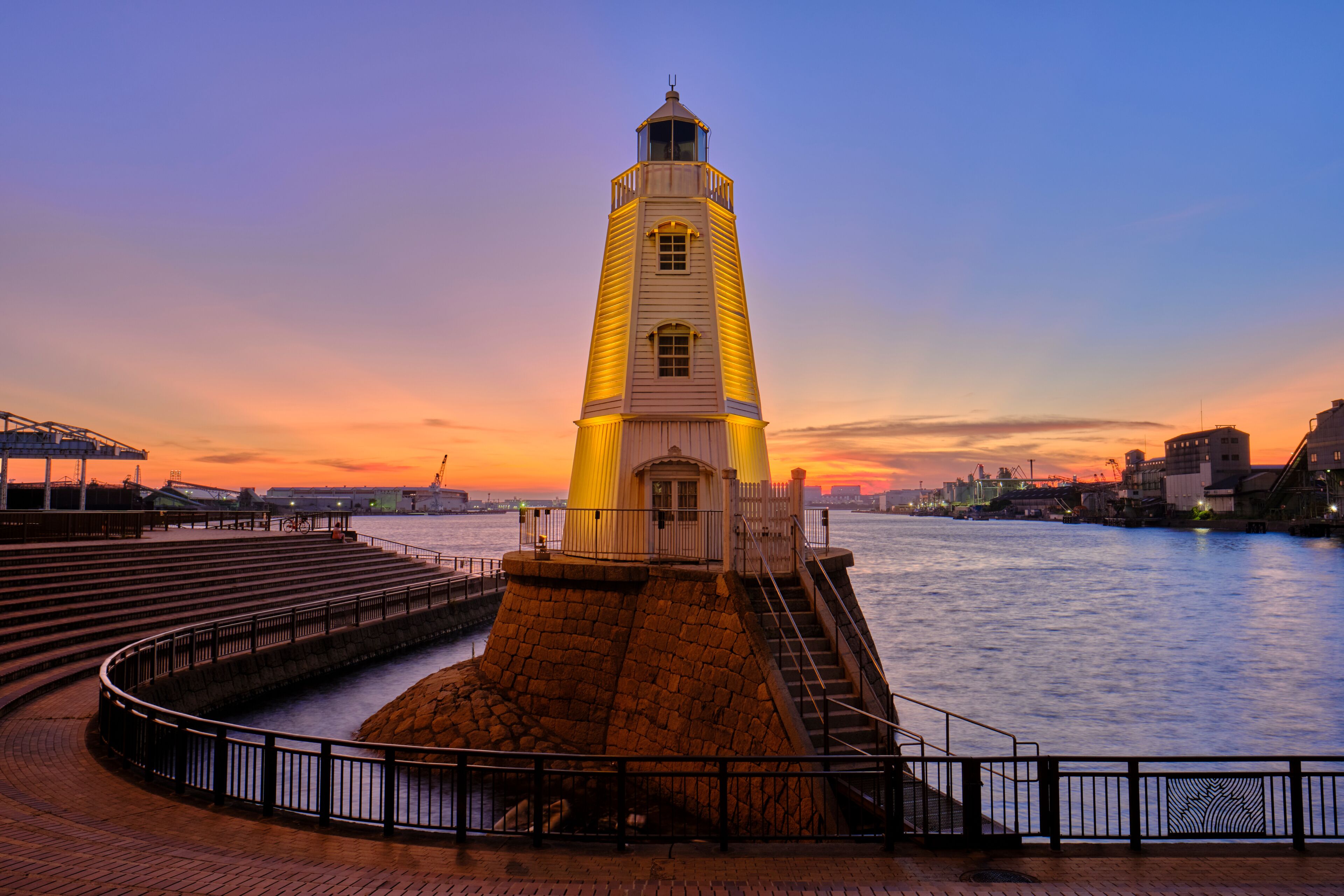 Sakai Lighthouse in Osaka, Japan