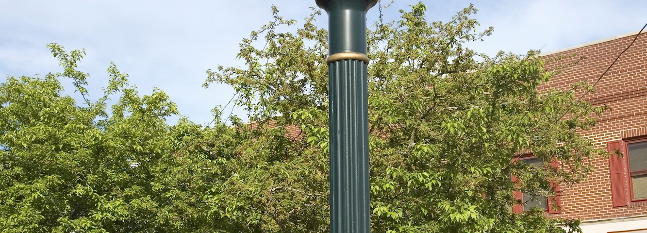 Town clock in Pocomoke City, the Eastern Shore of Maryland