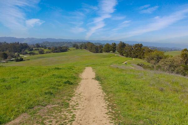 Nothing but green grass and blue skies at this Palo Alto Preserve. Parking lot full? There is some street parking towards Page Mill. #Parks