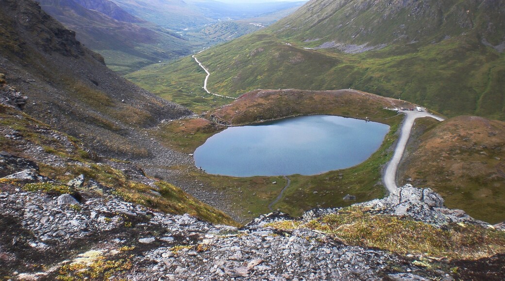 Above the tree line with views of the Matanuska Valley and great hiking trails. Summit Lake; Hatcher Pass, Palmer, Alaska