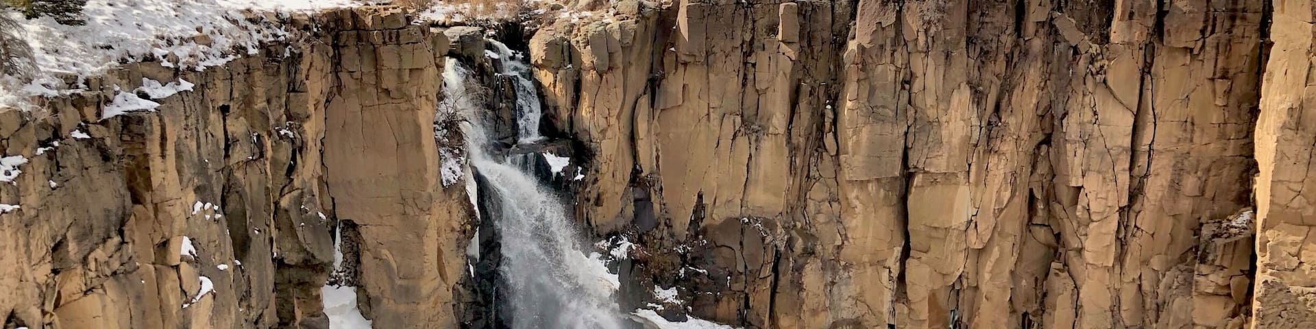 North Clear Creek Falls in between Creede and Lake City on CO149. Stopped many times at this fall but never with snow still on the ground.