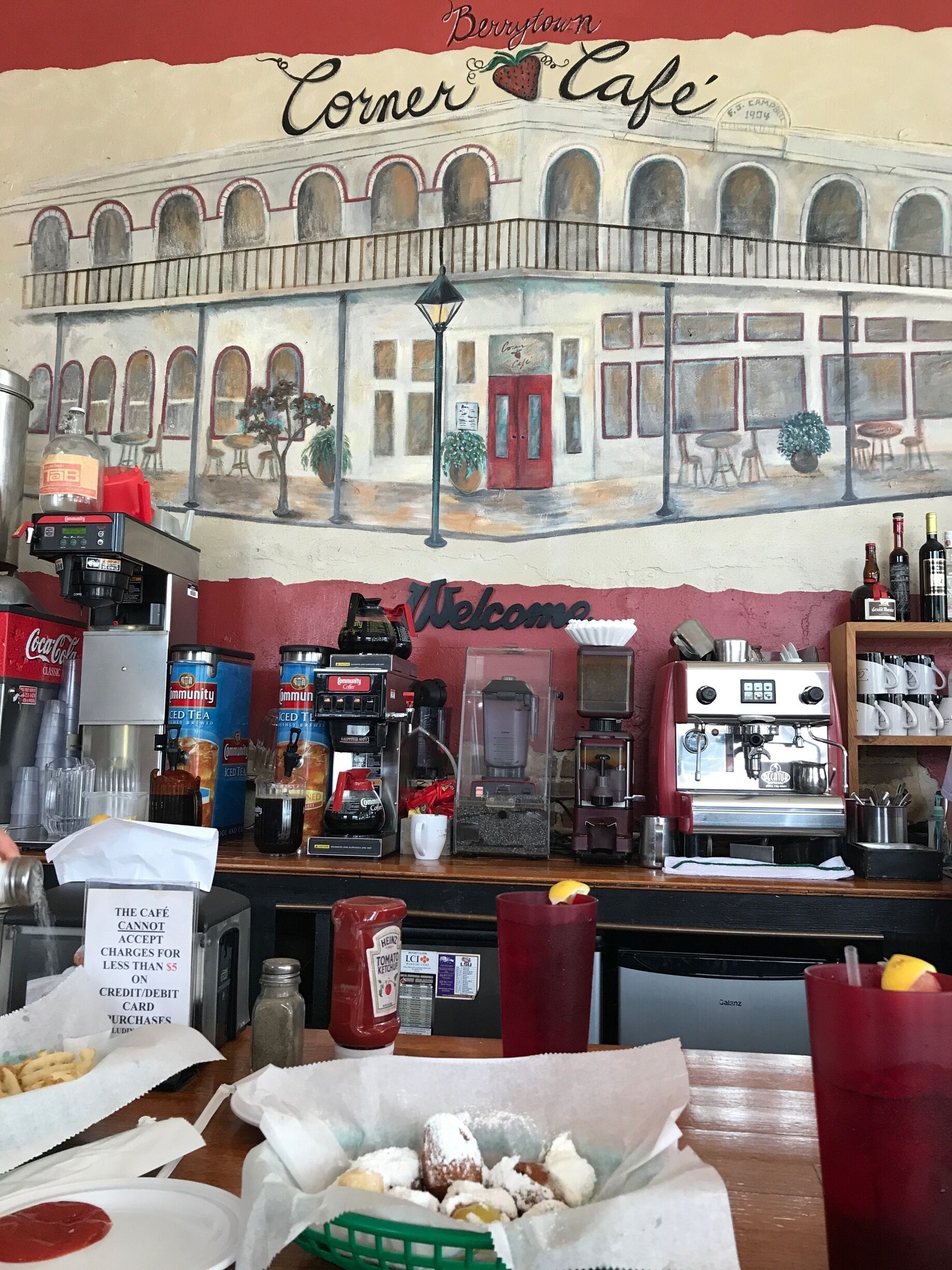 Berrytown Corner Cafe has a delightful cozy setting and wonderful beignets. They have multiple flavors, so be sure to try them all!