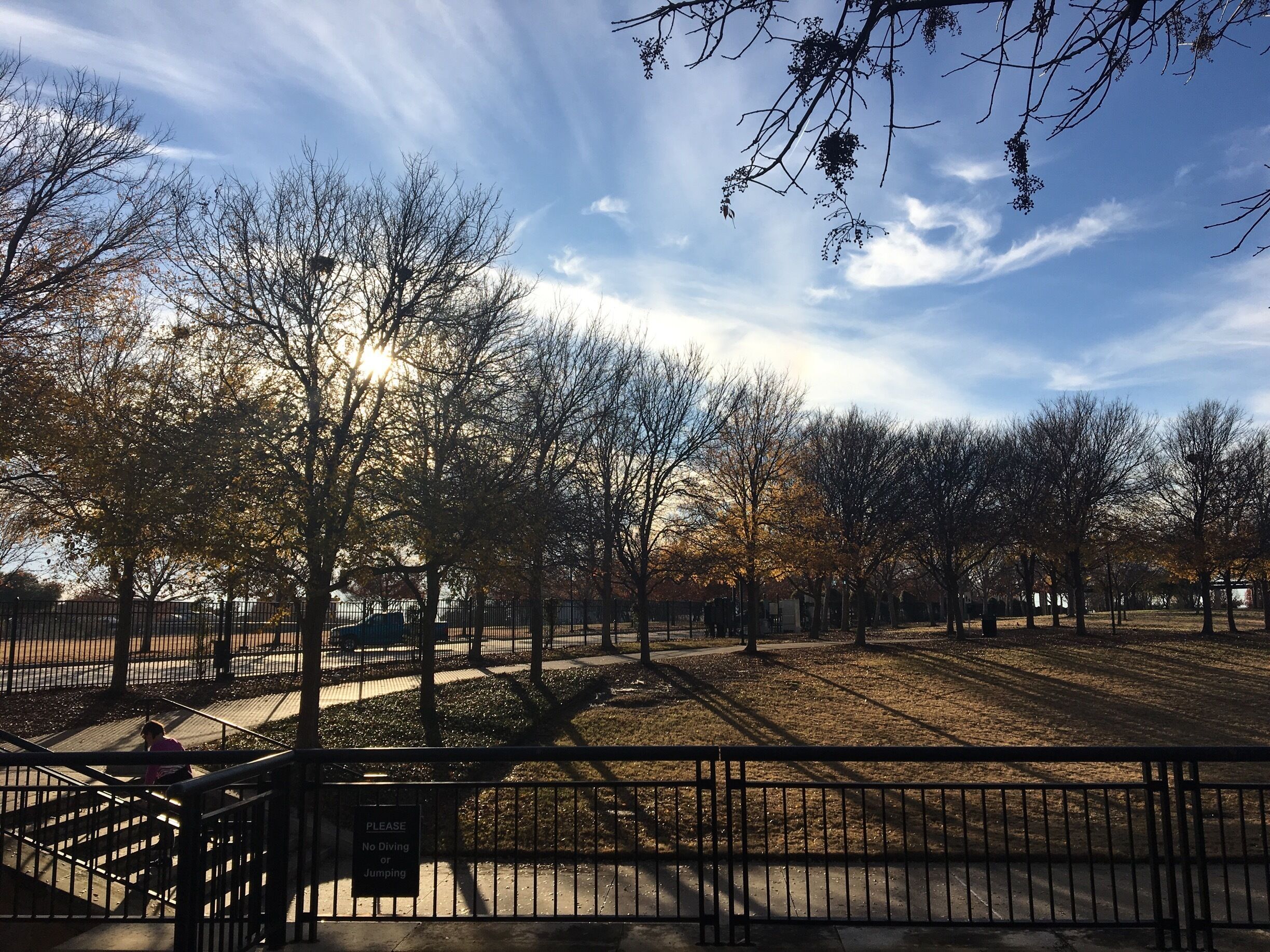 Winter time @Addison Texas. Park in front of the Blueprints at Addison Circle.