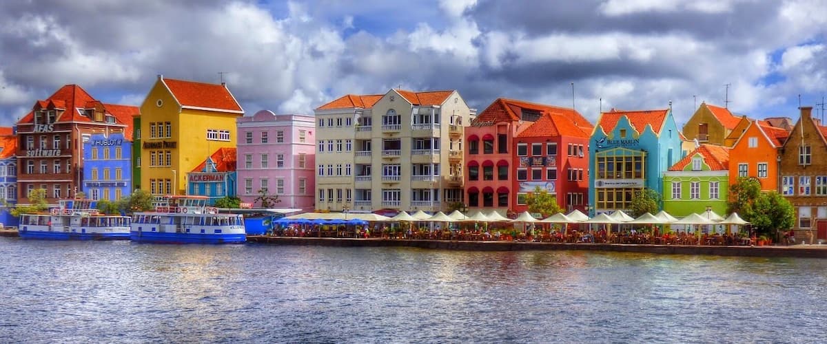 Willemstad waterfront on Curacao. We visited the island during our cruise on Holland America ms Zuiderdam. December 2014.