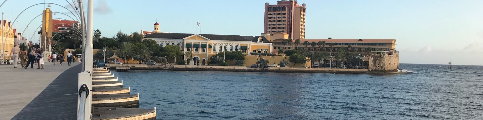 Crossing the bridge from port to town