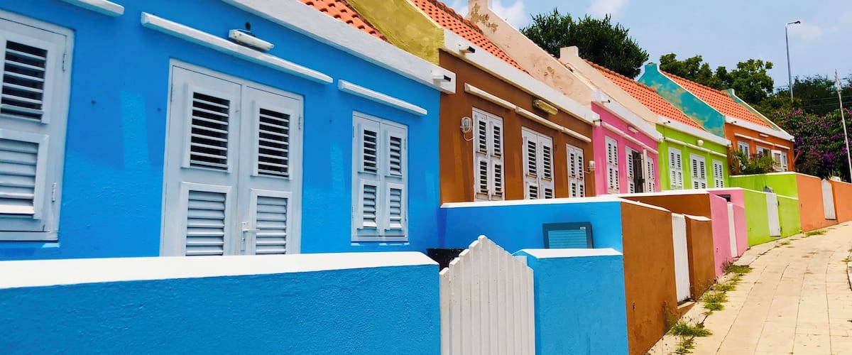 Colourful houses in Pietermaai area of Willemstad