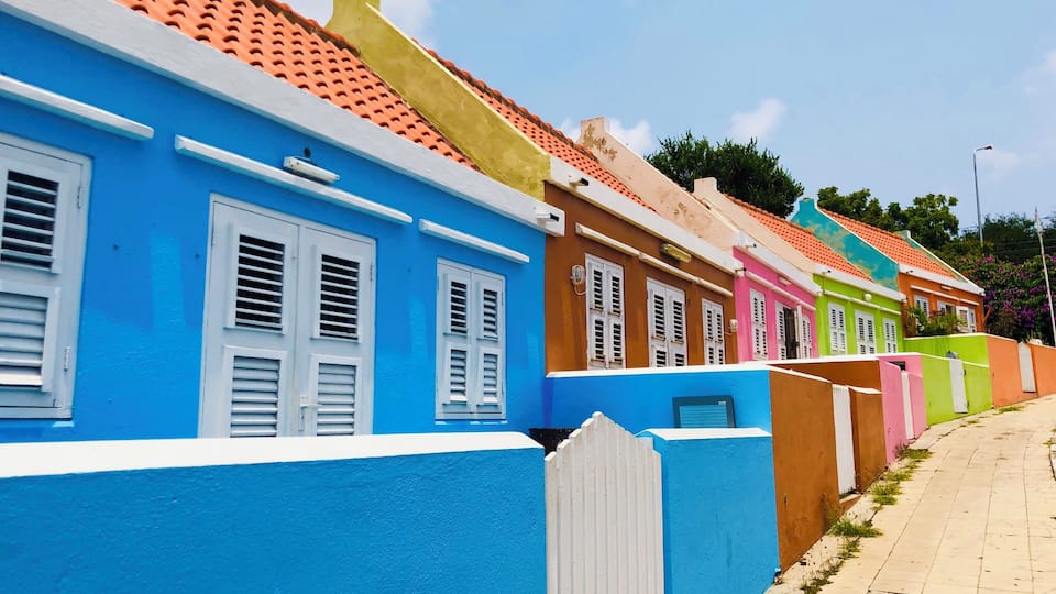 Colourful houses in Pietermaai area of Willemstad