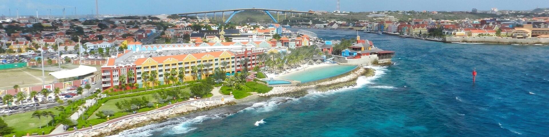 View of Willemstad - Curacao's capital as our ship arrives for the day.