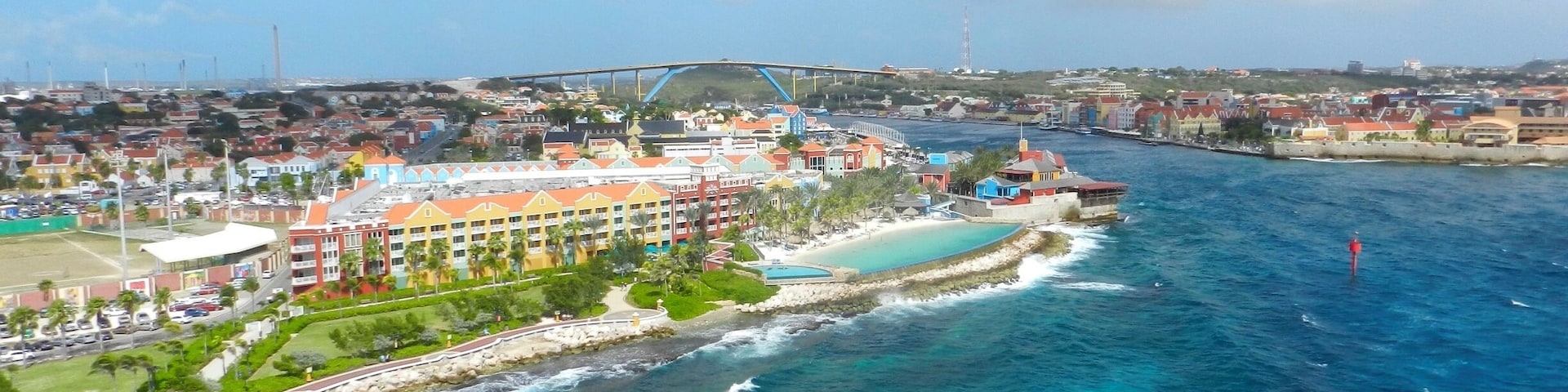 View of Willemstad - Curacao's capital as our ship arrives for the day.