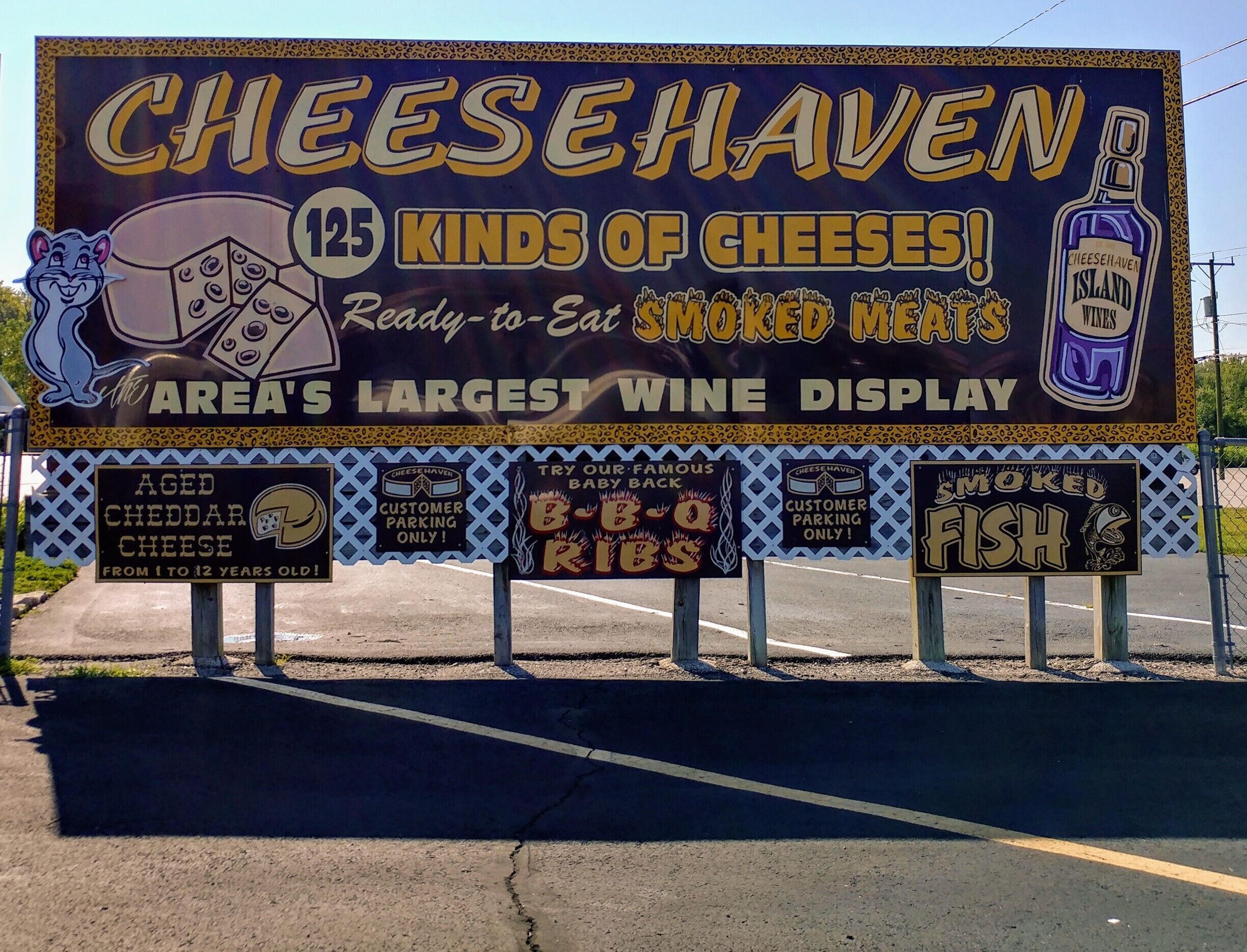 Cheesehaven is Port Clinton is two-fold cheesy. Literally, because of the wide selection of cheeses and figuratively, because of its kitsch as a tourist attraction.