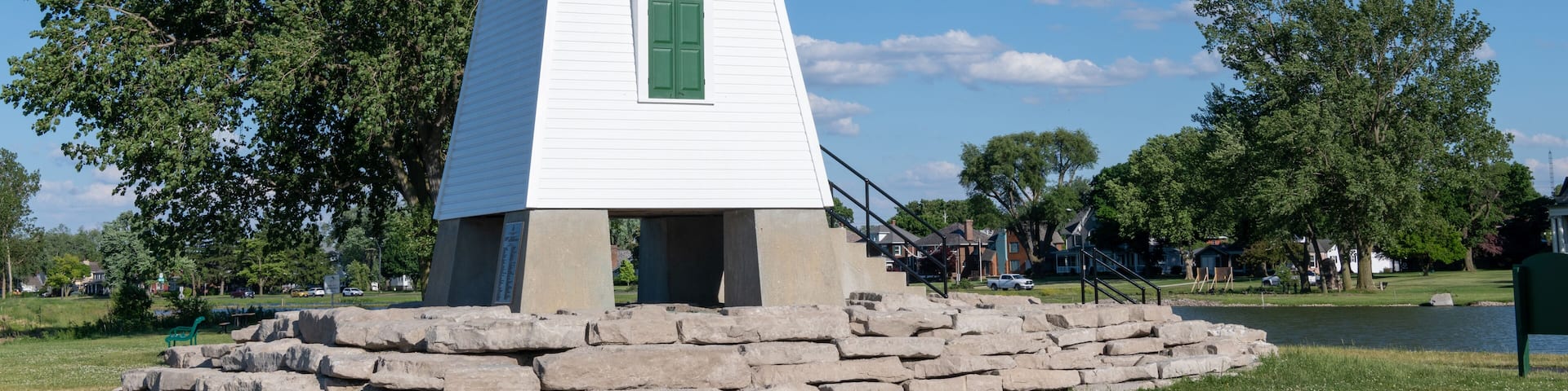 Beautiful shot of Port Clinton Lighthouse in Port Clinton, Ohio