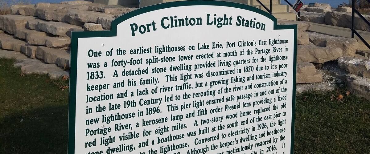 The last remaining timber framed light house on Lake Erie.