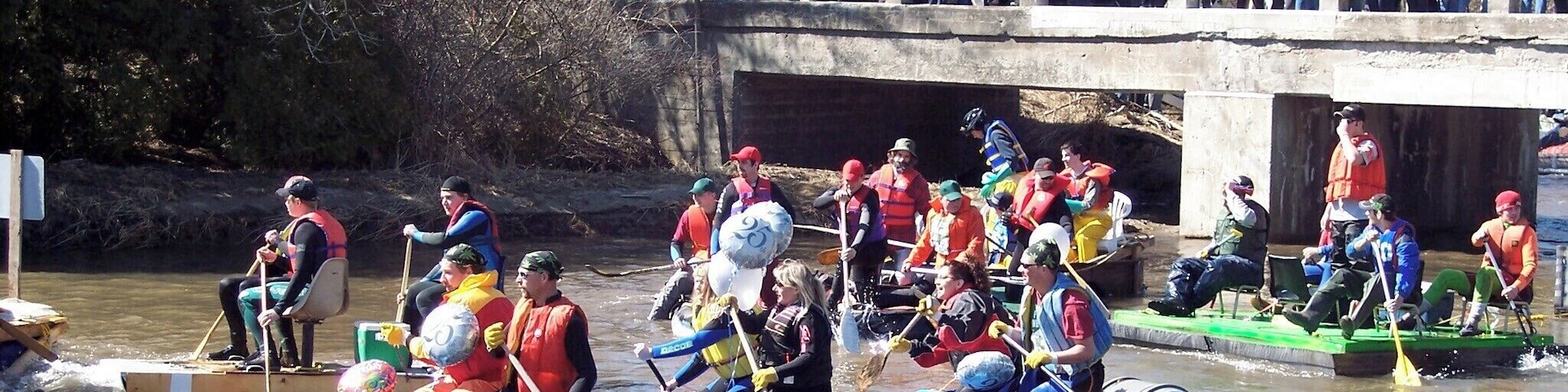Float your Fanny down the Ganny. Get on board this crazy event just an hour and a bit out of Toronto. #river #festivals