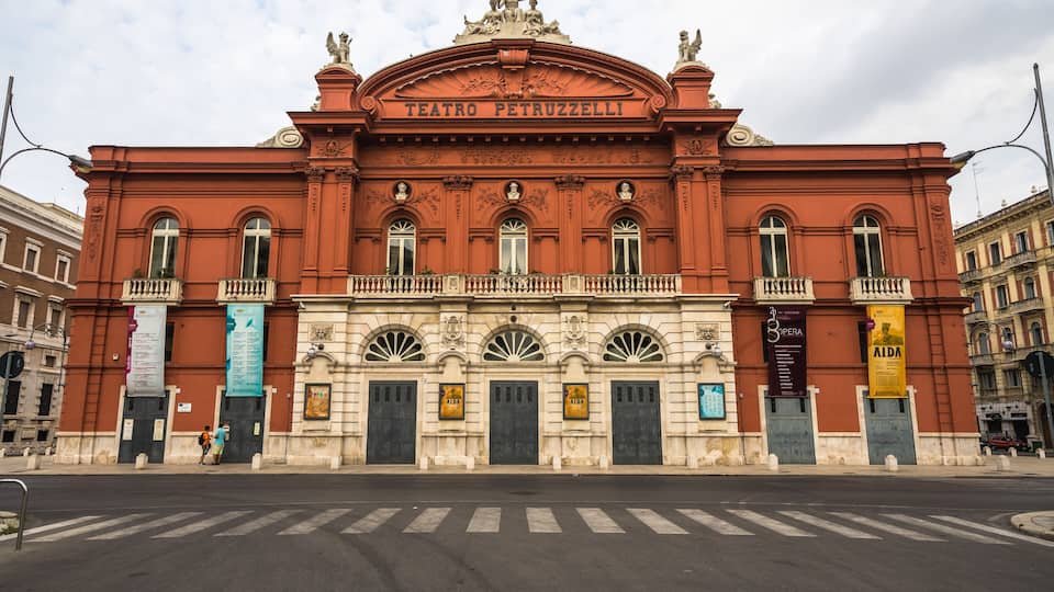 The Teatro Petruzzelli, the largest theatre of Bari and the fourth Italian theatre by size, Apulia, Italy