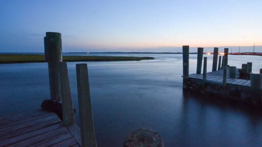 Exposure of a boat launch dock in Chincoteague Virginia