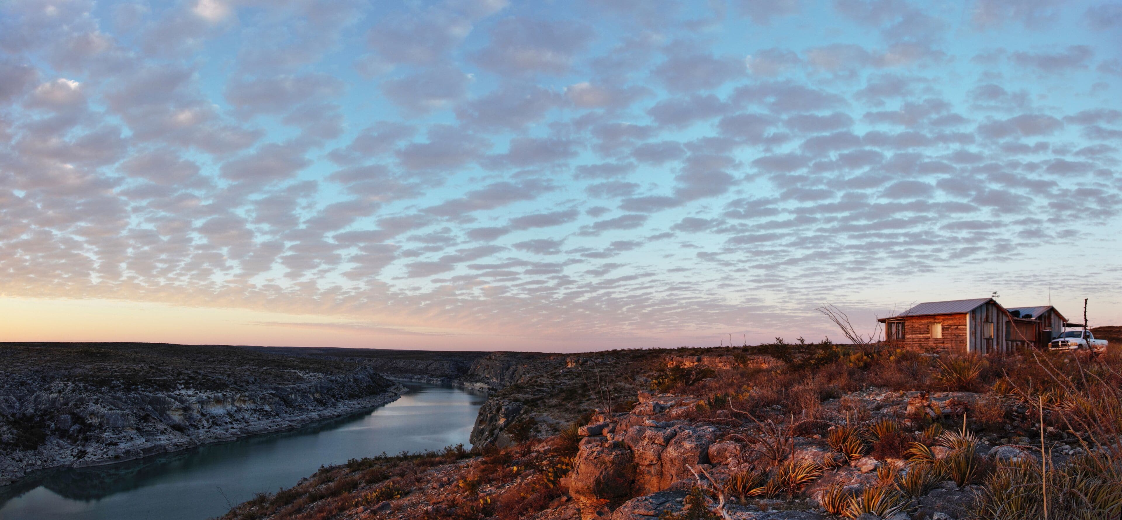 Cabin Sunset on the Pecos River