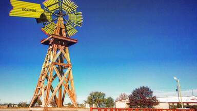 Just over the RR Tracks, lots of old windmills right here.