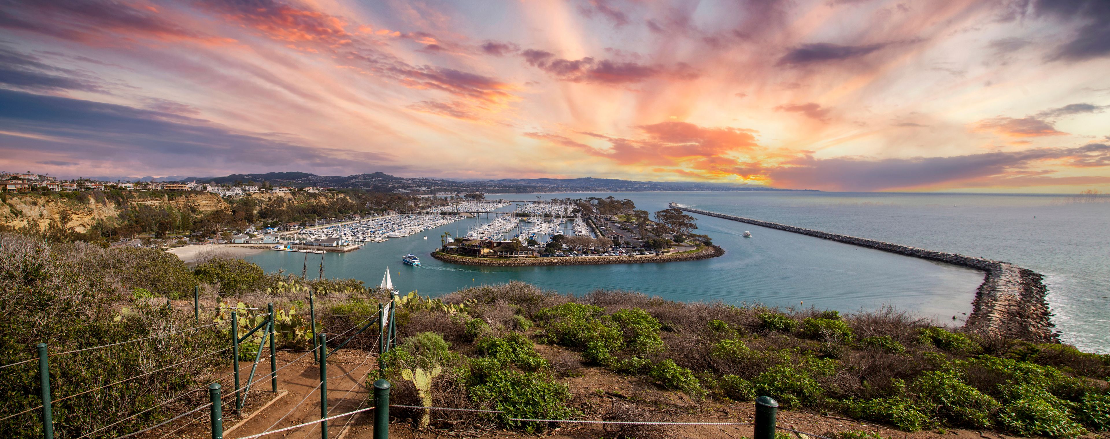 Dana Point Harbor from the hiking path