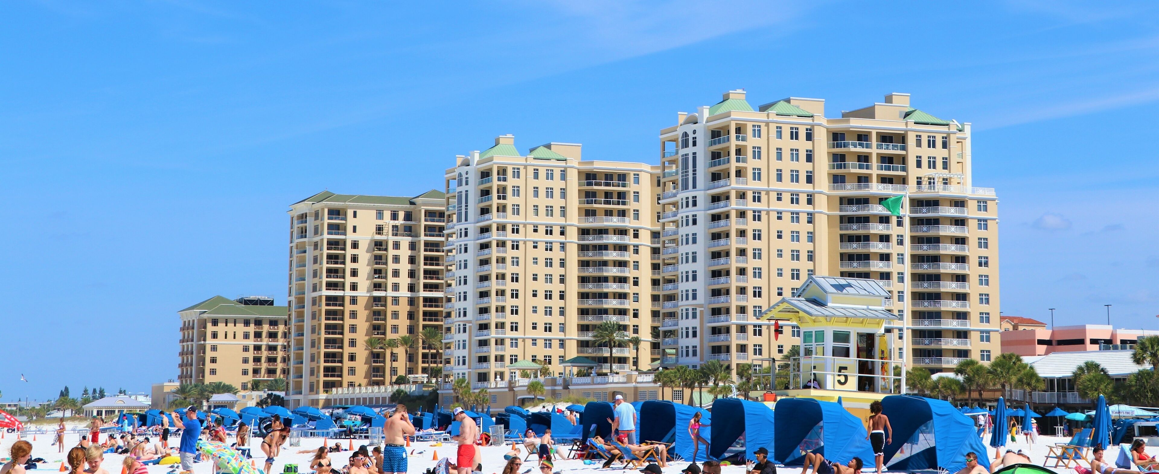 Clearwater beach and skyline