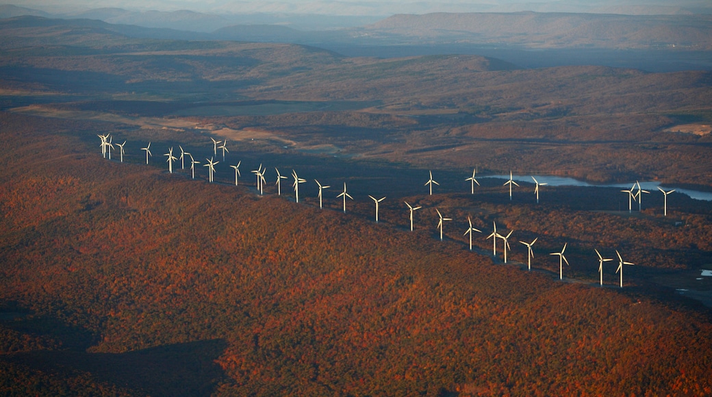Aerial view of wind turbines at Mt Storm, WV