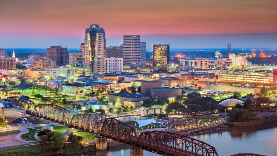 Shreveport, Louisiana, USA Skyline