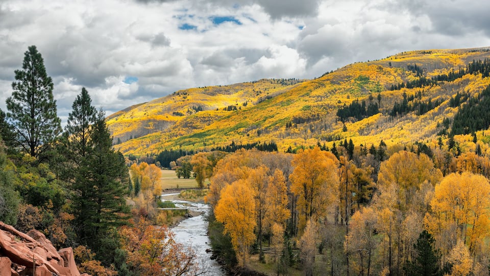 Autumn views between Telluride and Delores Scenic Highway 145 - Colorado Rocky Mountains