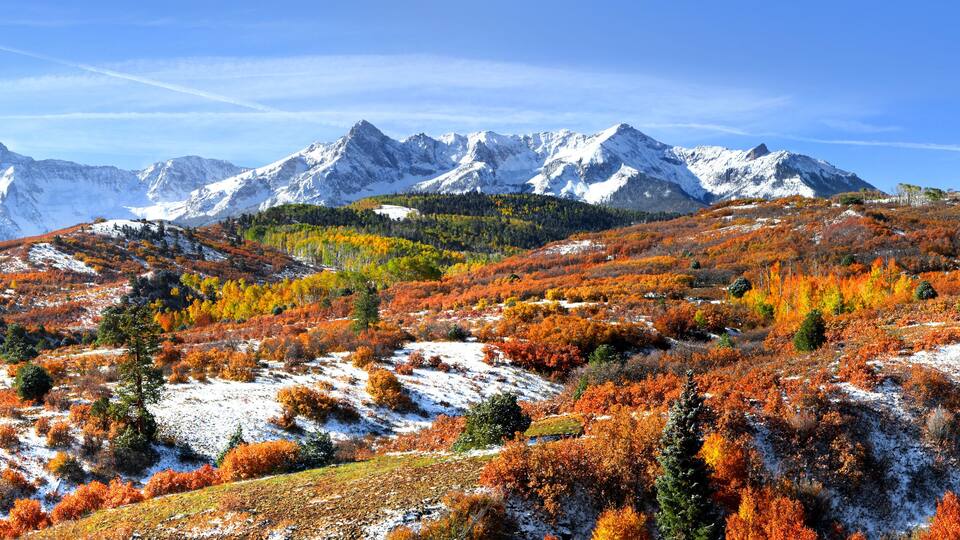 Panoramic view of Dallas divide landscape in Colorado