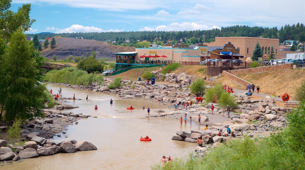 Pagosa Springs showing a river or creek and a small town or village