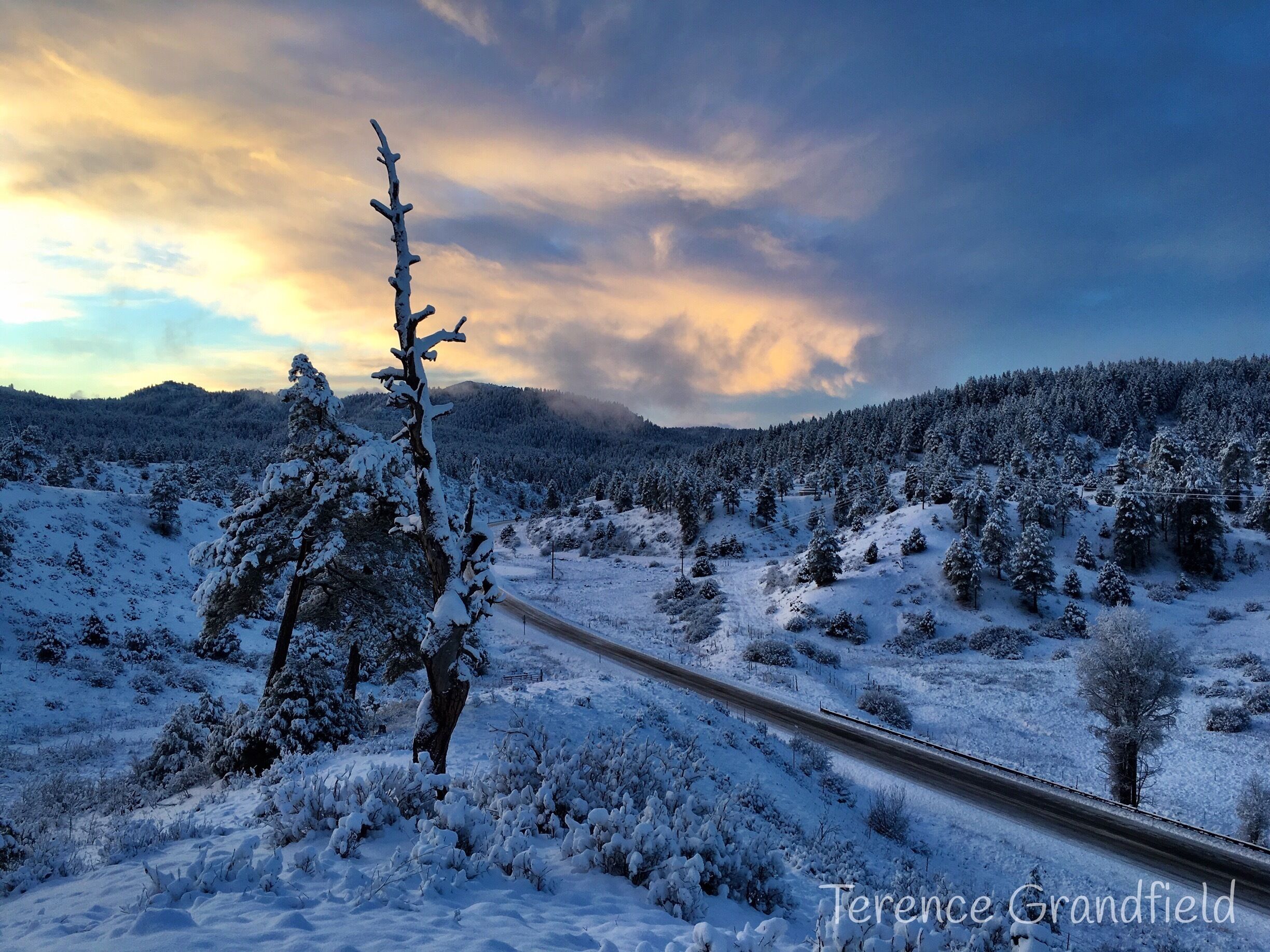The Colorado sunrises can be breathtaking.  Looking south on Hwy 84 towards New Mexico.    #winterwonders
