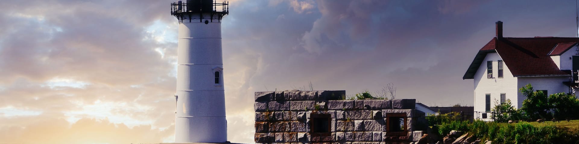 Portsmouth Harbor Light with Clouds