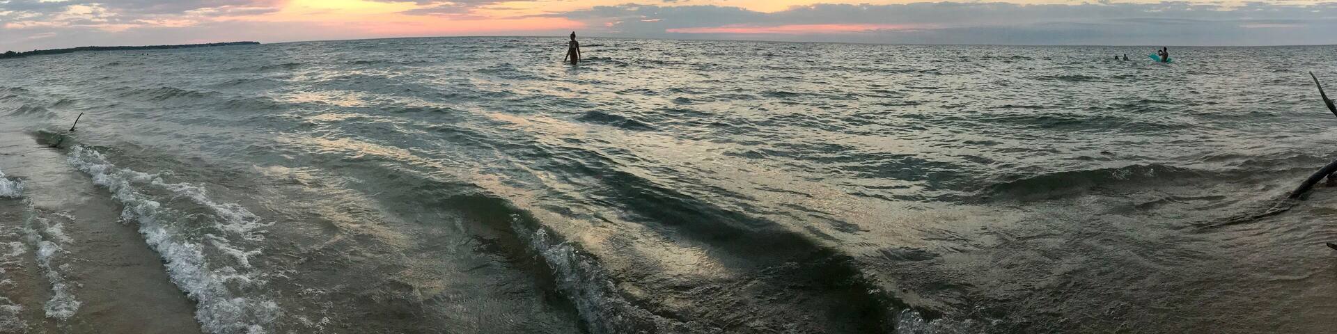 Camping on Lake Huron #adventure