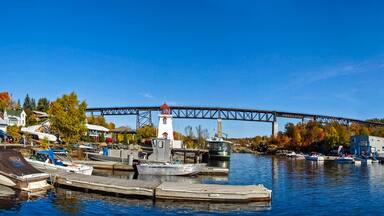 Part of the bridge on Lake Huron.