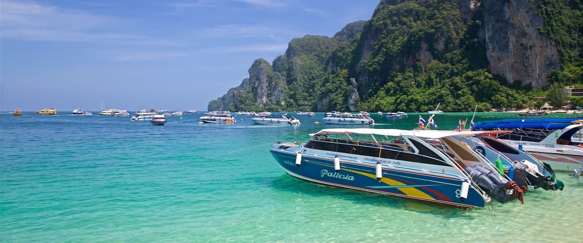 Ko Phi Phi featuring tropical scenes, general coastal views and mountains