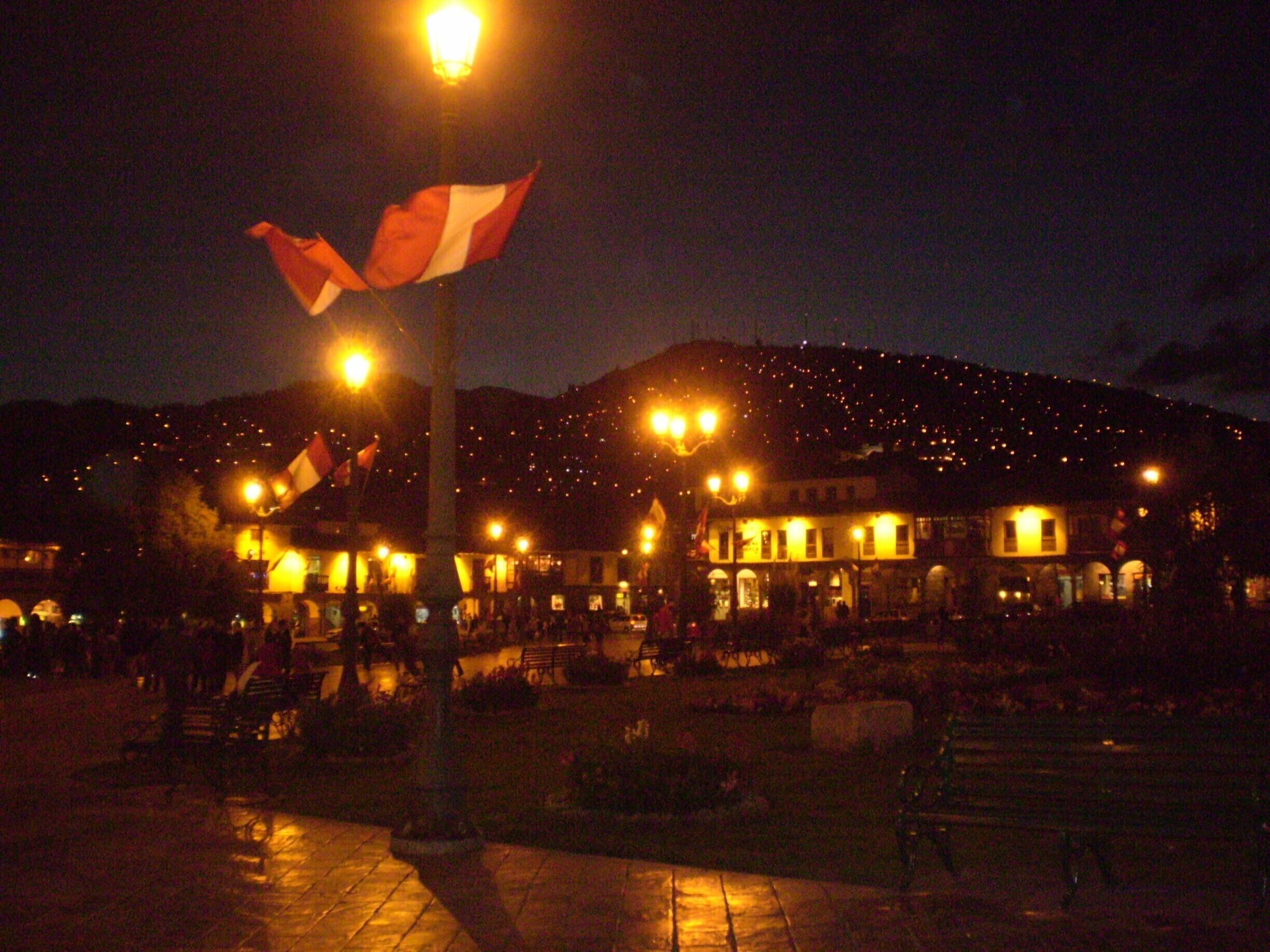 I was standing there....captivated by the magical charm of Cusco at night.