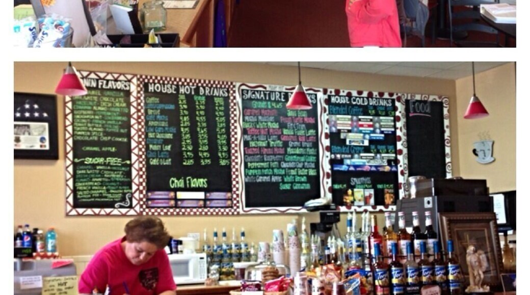 I found myself at the House of Java by default. I was going to try Mugshot Coffee but they were away on vacation. gotta love the independents. HoJ was a pleasant surprise located in a small strip shopping center. They have a nice sitting area. Good basic coffees and coffees by the pound as well as pastries. They also have some locals crafts and clothing for sale. Very country "store-ish). Super nice staff. .... The coffee, well the latte was okay, better than Duncan donuts but not quite top level. Ala in all I still enjoyed this shop in south Alabama. ---- forgot to note the shop is very kid friendly with an awesome enclosed indoor playground!!