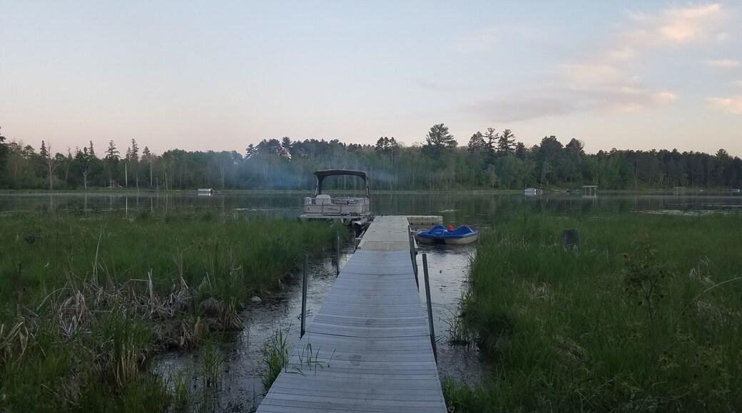 Evening view of the lake we stayed at for our couples trip