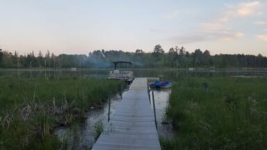 Evening view of the lake we stayed at for our couples trip