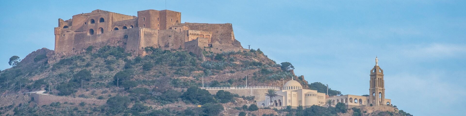 Fort Santa Cruz and church Santa Cruz on the hill over Oran, Algeria