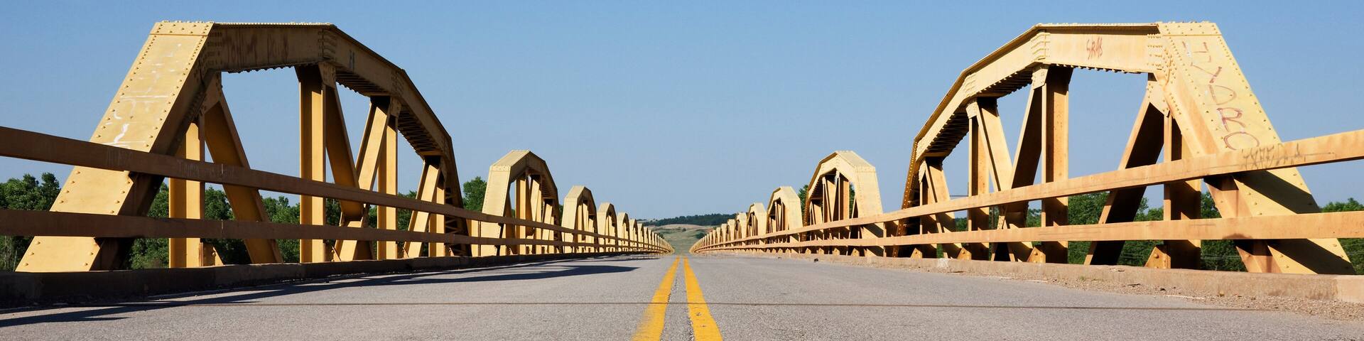 The Pony Bridge Over the Canadian River, Route 66, Oklahoma, USA