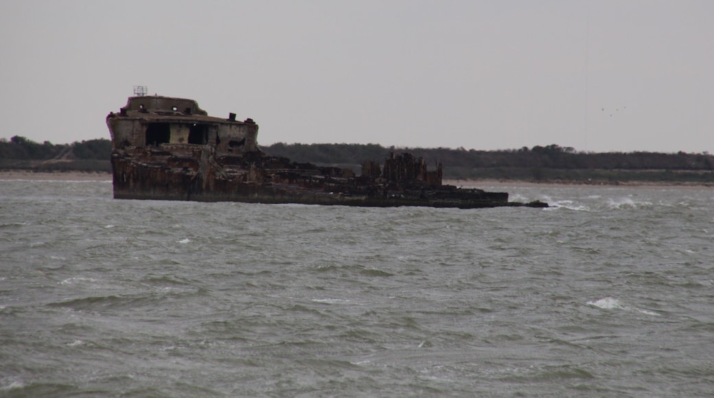 Some rusted object in the ocean!