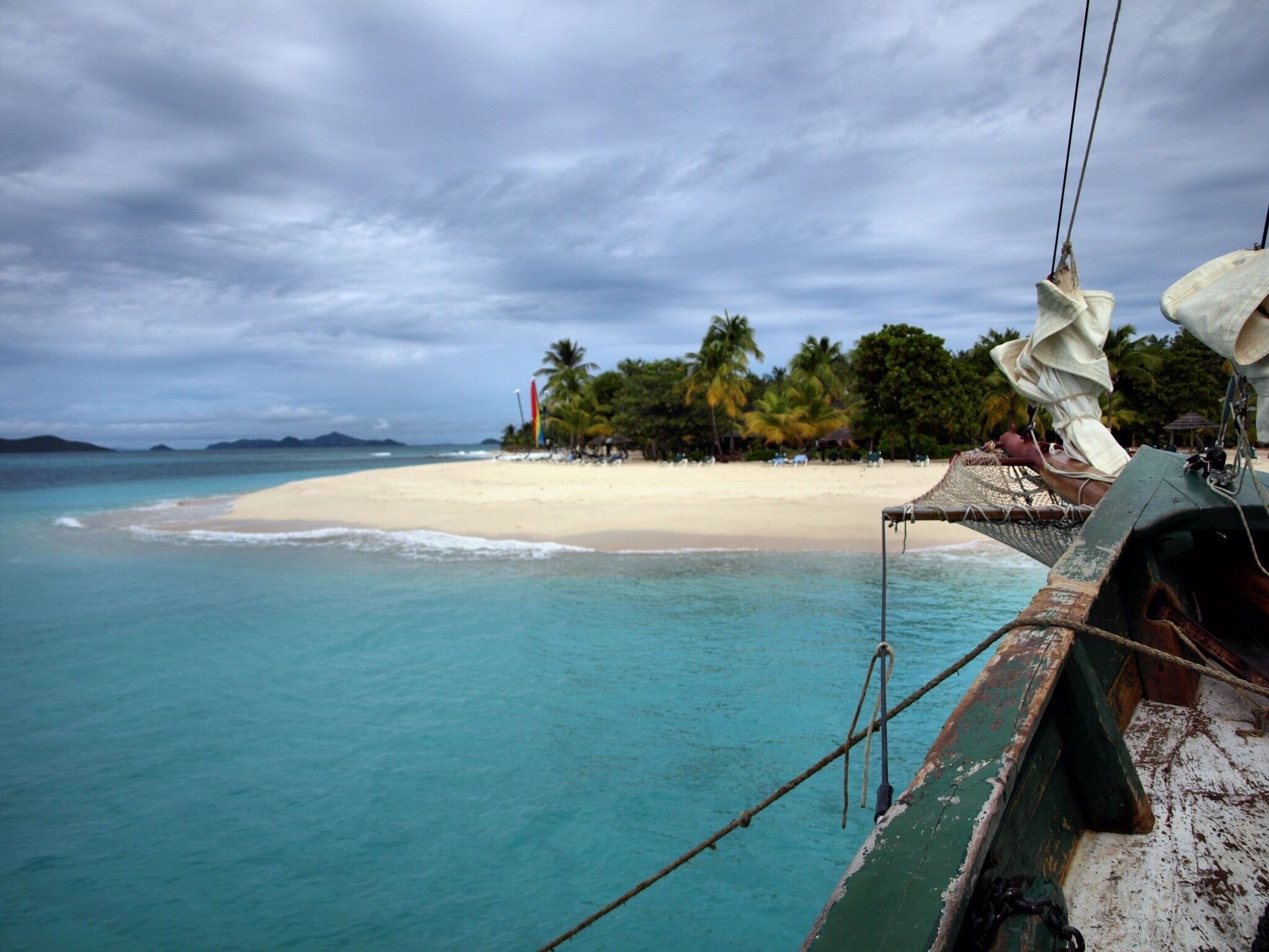 Called here on a Cruise, the boat that ferried us to the island you can see in the photo was used in The Pirates of the Caribbean. 