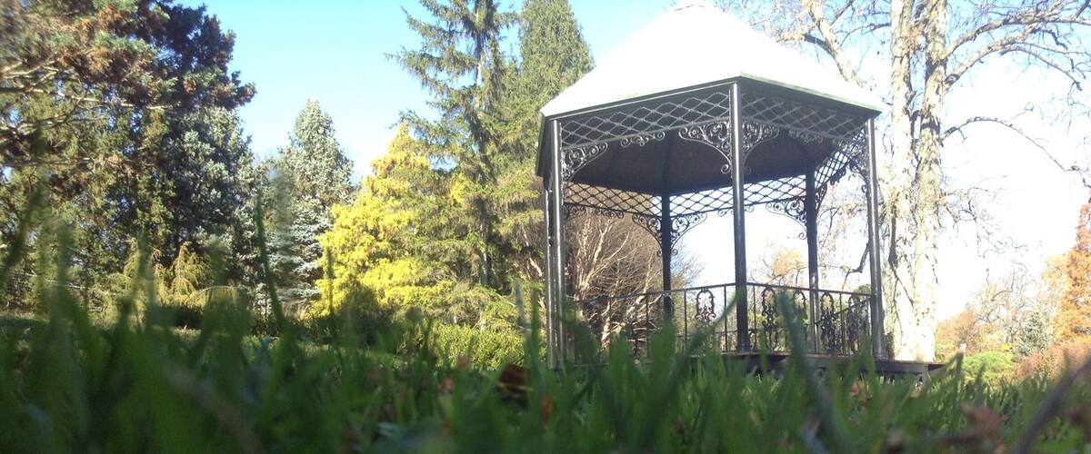 The cool gazebo is the perfect place when you are at Mt. Airy to reenact the Sound of Music. ;)