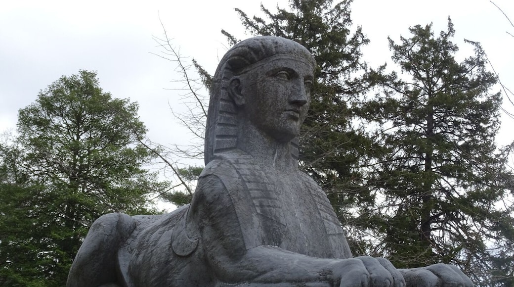 A sphinx-inspired monument.
Spring Grove Cemetery and Arboretum in Cincinnati, OH opened in 1845.
At 733 acres, it is the second largest cemetery in the United States.