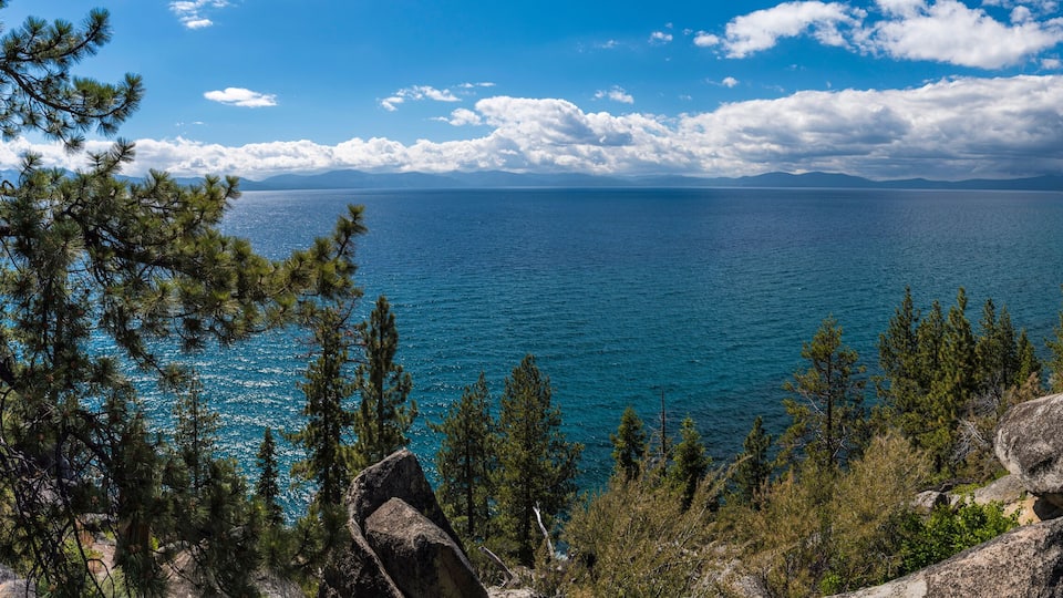 Lake Tahoe in famous California mountains National Park Sierra Nevada