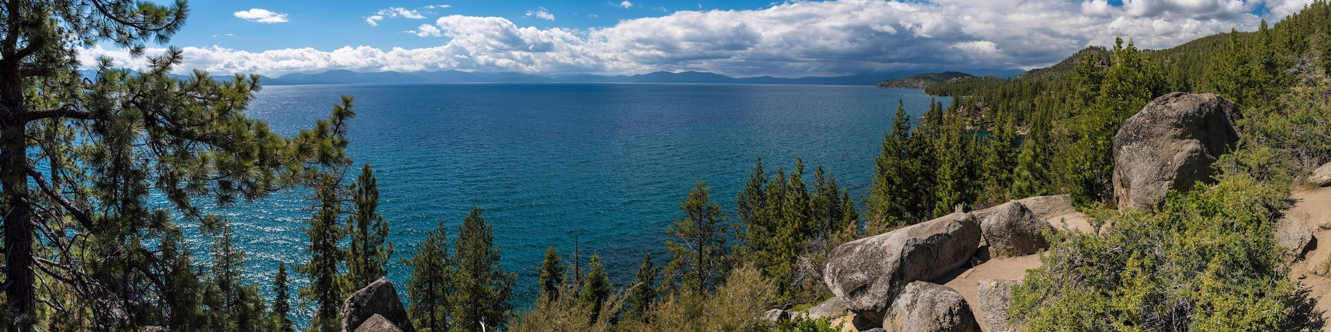 Lake Tahoe in famous California mountains National Park Sierra Nevada