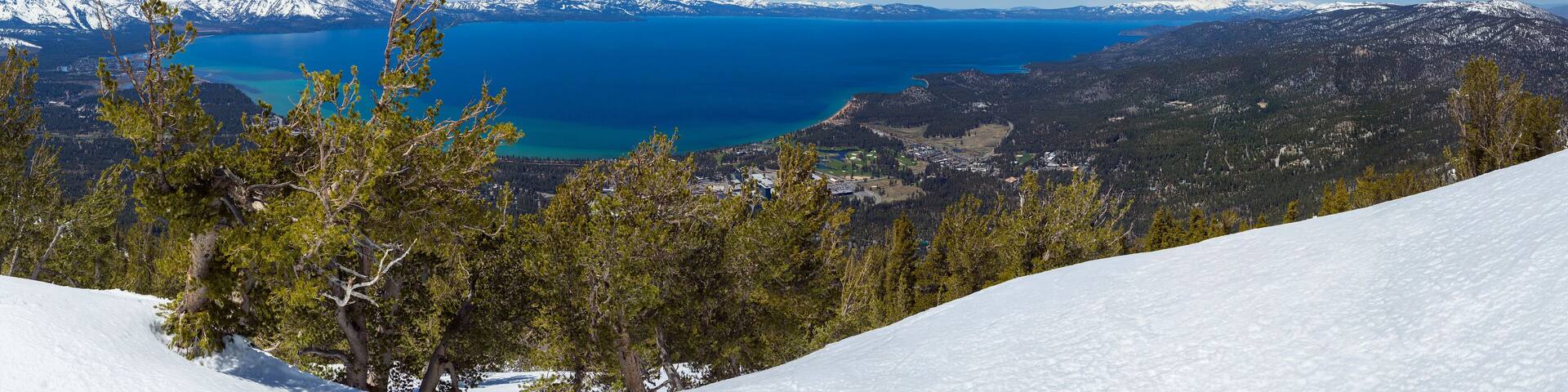 Lake Tahoe Panoramic Overlook in Winter from Heavenly
