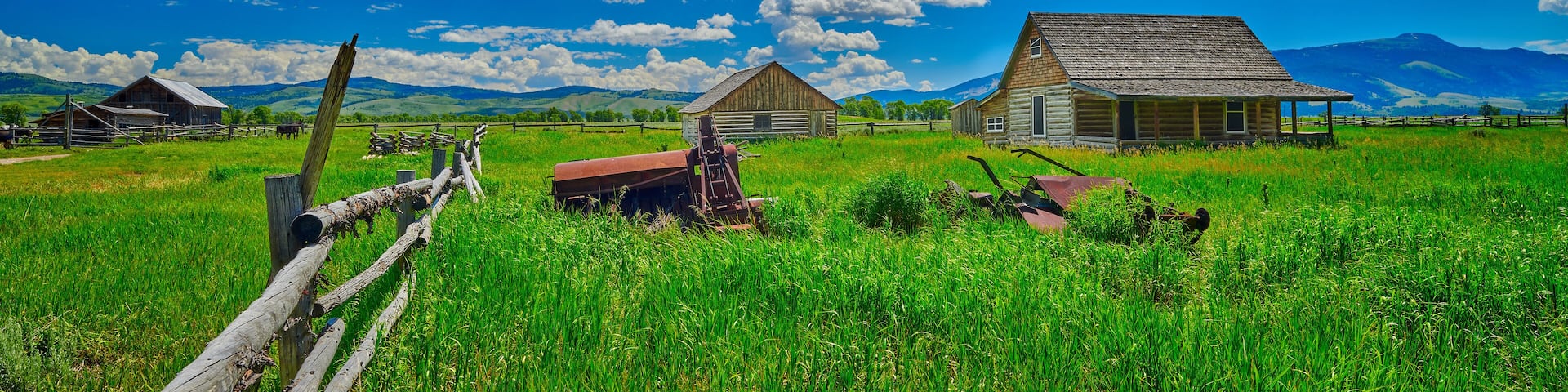 Homestead on Mornon Row in Grand Teton National Park.